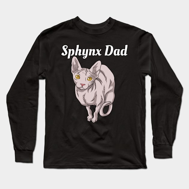 Sphynx Cat Gifts For Men Sphynx Cat Long Sleeve T-Shirt by PomegranatePower